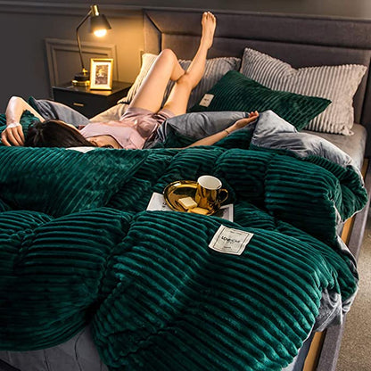 Literie épaisse d'hiver douce et confortable