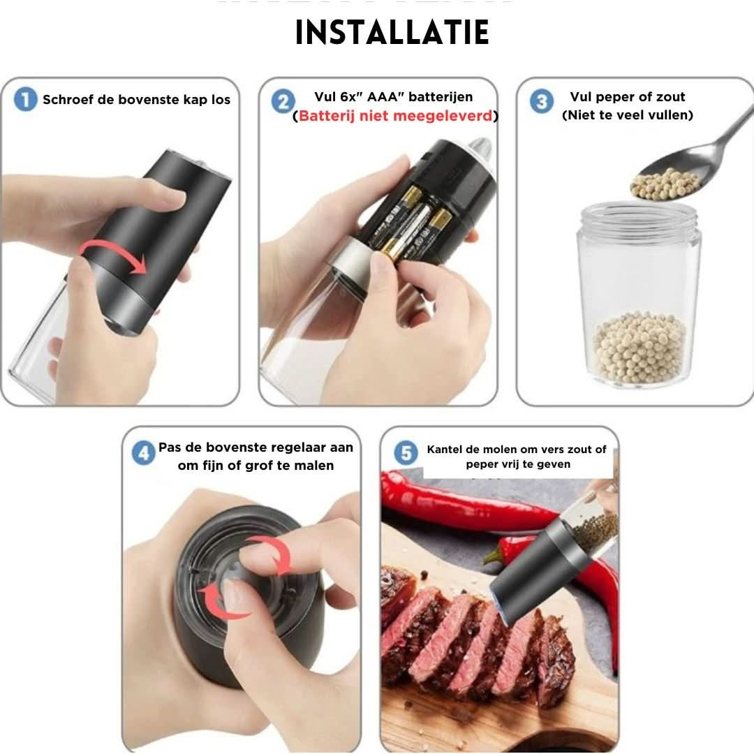 Automatic Salt & Pepper Mill | Gravity Induction