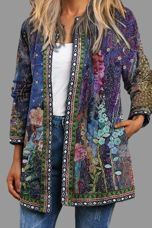 Cárdigan de mujer con estampado floral