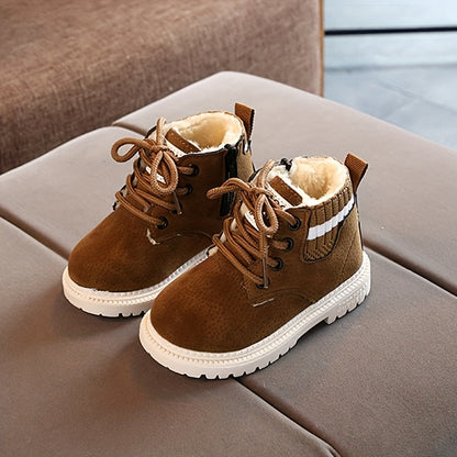 Outdoor ankle boots for boys with fleece lining - Rosso