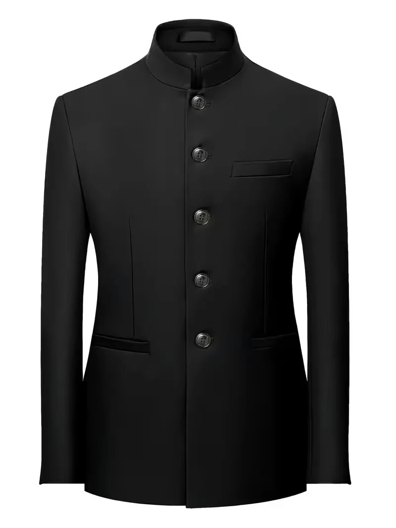 Blazer ajusté avec col mandarin