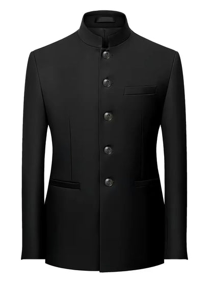 Blazer ajusté avec col mandarin