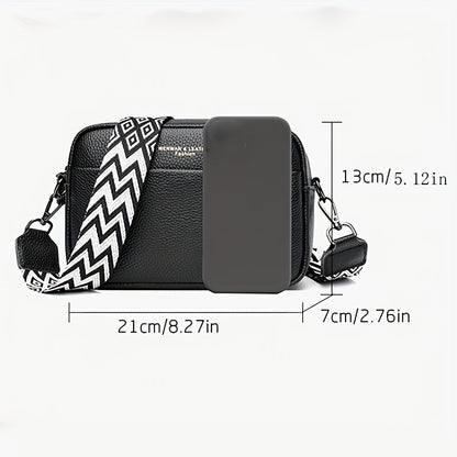 Genuine Leather Crossbody Bag – Practical and Trendy with Guitar Shoulder Strap