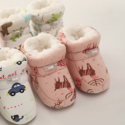 Botines de forro polar adorables y cómodos, fáciles de poner, para bebés y niñas y niños - Happie