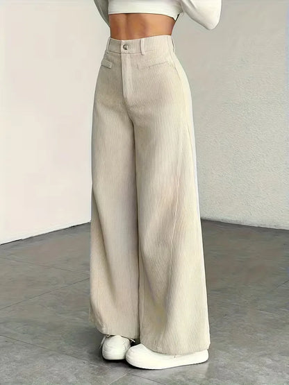 Pantalon à jambes larges taille haute