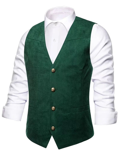 Gilet avec col en V et boutons