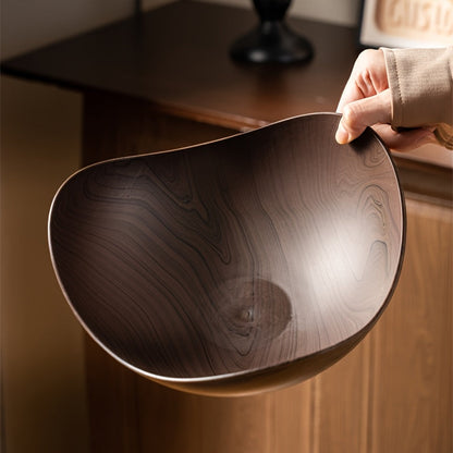 Large Fruit Bowl with Wood Look – Decorative and Practical for Table Use