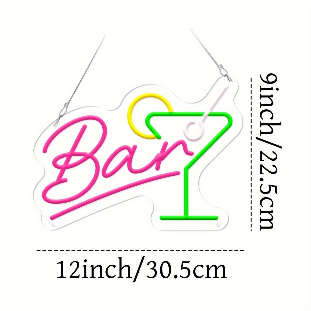 Insegna LED al neon dimmerabile da bar – Alimentazione USB con dimmer