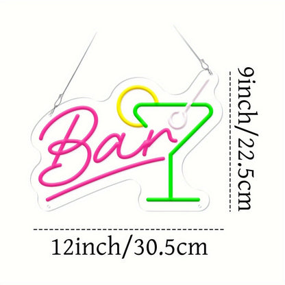 Insegna LED al neon dimmerabile da bar – Alimentazione USB con dimmer