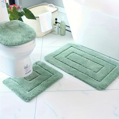 Juego de 3 alfombrillas de baño de microfibra ultrafina – De secado rápido y absorbentes
