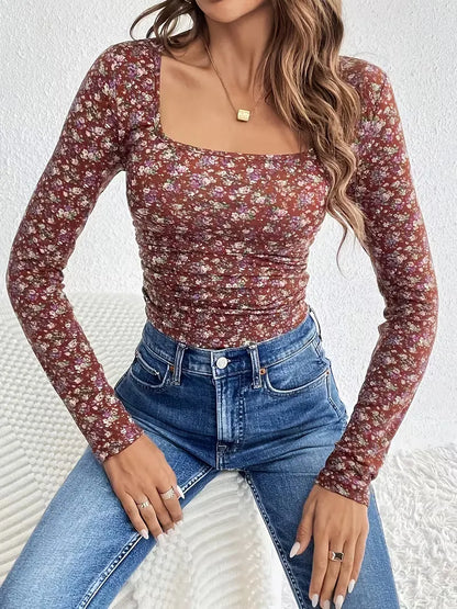 Long-sleeve with floral print