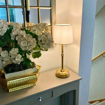 Cordless Table Lamp - LED Retro Fabric