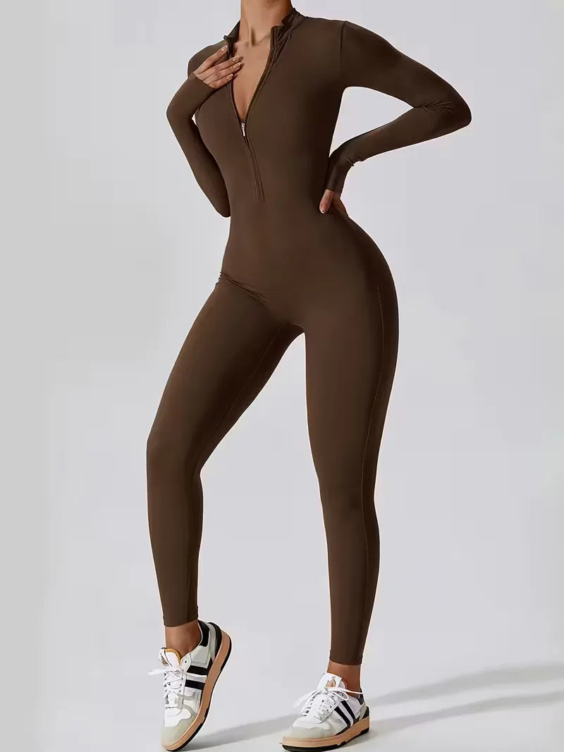 Jumpsuit with Mock Neckline