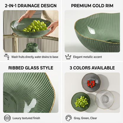 Luxury Transparent Fruit Bowl Made of PET – Decorative and Practical