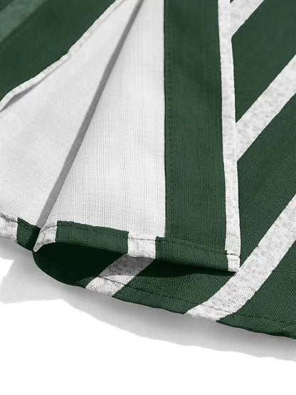 Chemise à manches courtes à rayures verticales