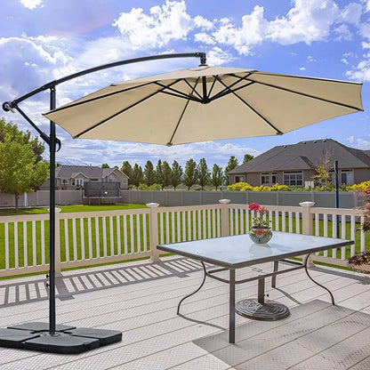Modern Outdoor Sunshade Parasol with Easy Crank Opening System