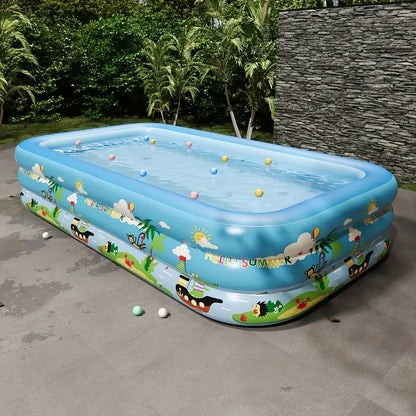 Inflatable Circular Pool with Slide