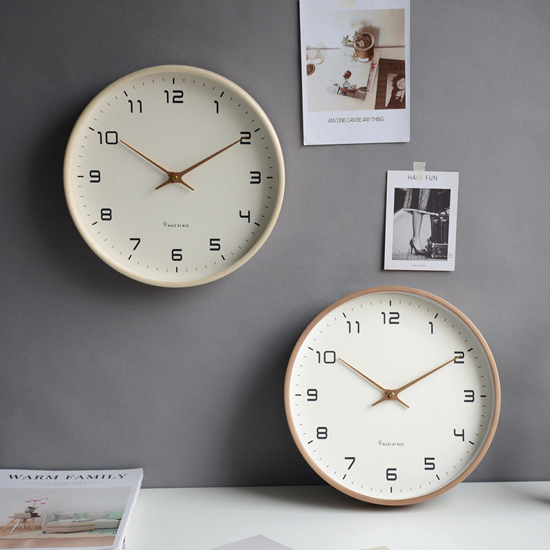 Orologio da parete minimalista con cornice in legno – Elegante, intramontabile e facile da leggere