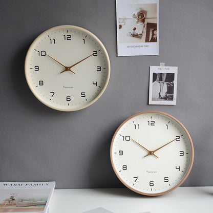 Orologio da parete minimalista con cornice in legno – Elegante, intramontabile e facile da leggere