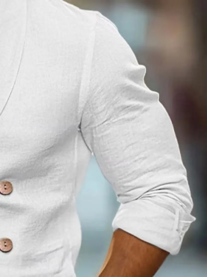 Blazer slim avec boutons en bois