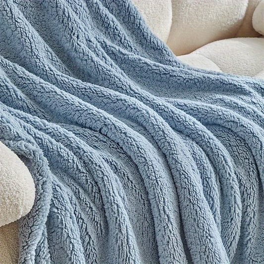 Couverture en polaire sherpa ultra-douce – Chaude et confortable pour la maison