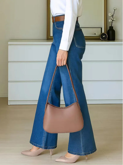 Wide leg jeans dark wash