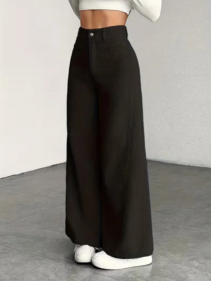 Pantalon à jambes larges taille haute