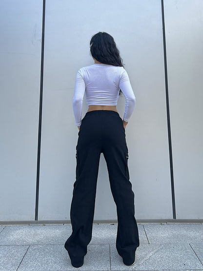 Comfortable Cargo Trousers for Women with Elastic Waist