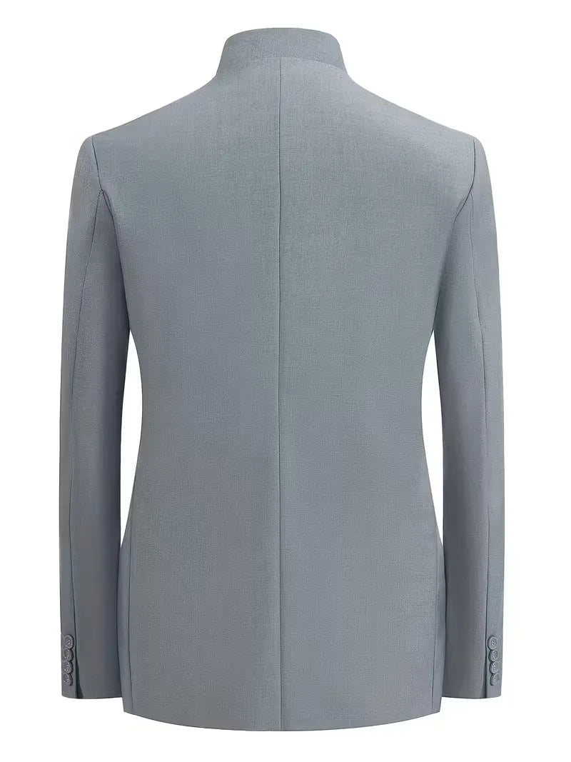 Blazer ajusté avec col mandarin