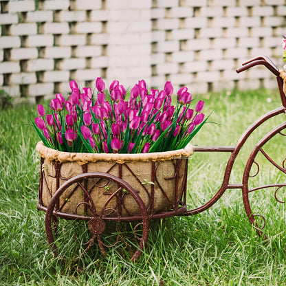 Set of 6 Bunches of Artificial Tulips – UV Resistant and Realistic for Garden and Interior Decoration