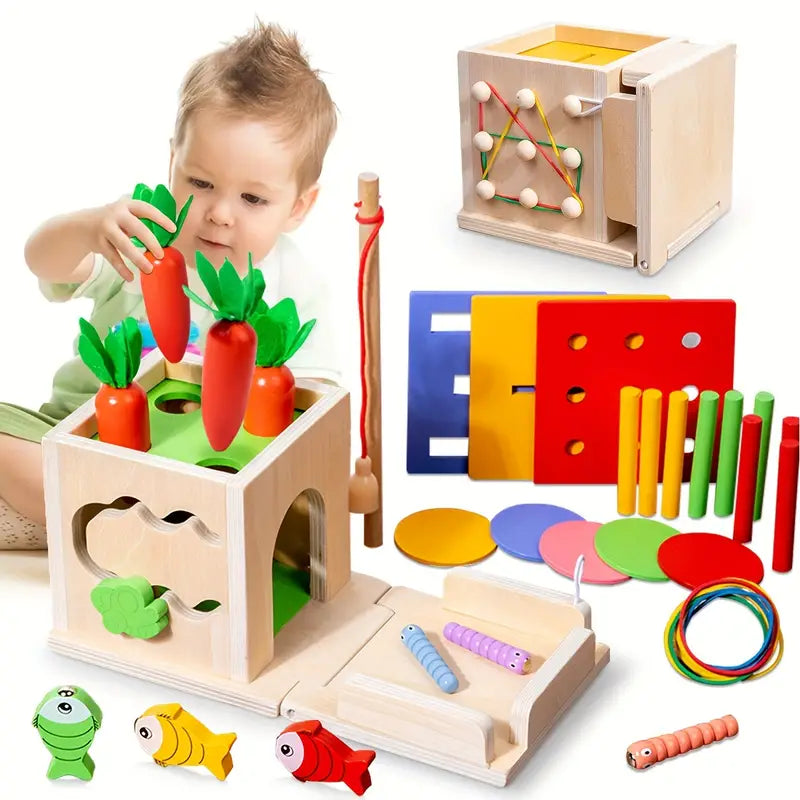 Kreativt Montessori-lekesett 8-i-1 - Eventyrlystne babyer - Lærerikt og morsomt
