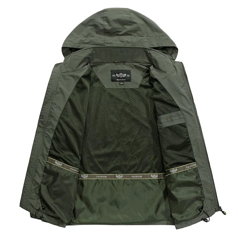 Waterproof Outdoor Men's Jacket with Detachable Hood