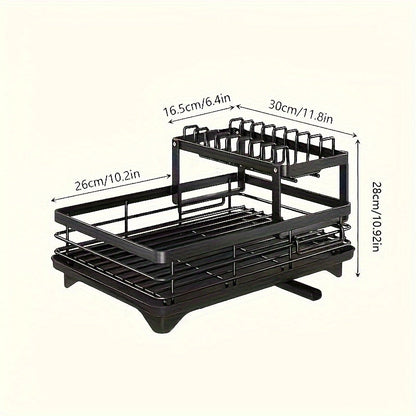 SteelFlow Draining Rack with 2 Layers – Spacious, Practical and Durable