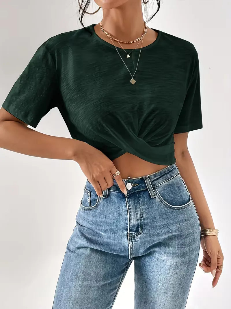 T-shirt avec détail torsadé