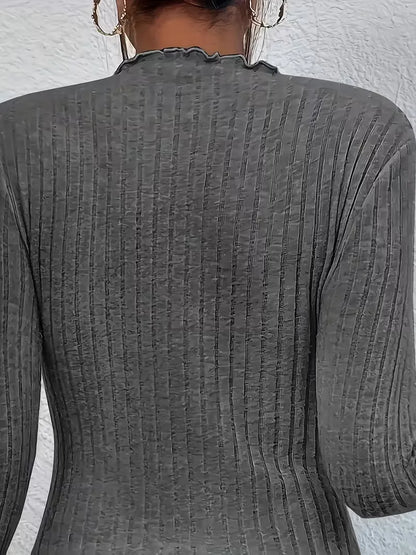 Long-sleeve with mock neckline