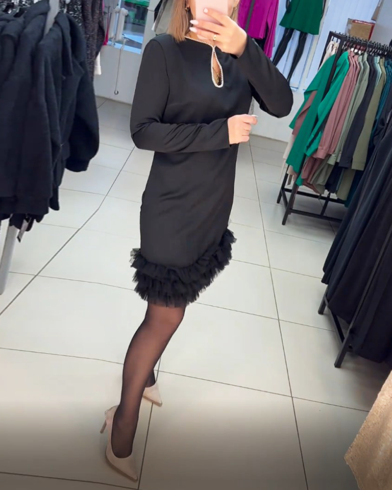 Dress with Pearl Collar - Pearla