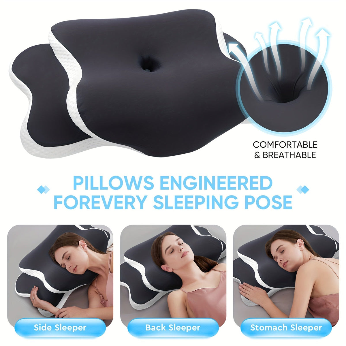 Ergonomisch nekkussen van traagschuim – Voor optimaal comfort en ondersteuning tijdens de nacht