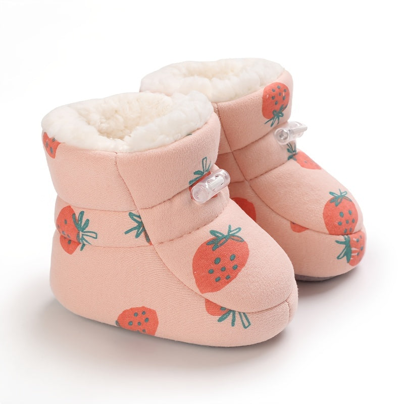 Botines de forro polar adorables y cómodos, fáciles de poner, para bebés y niñas y niños - Happie