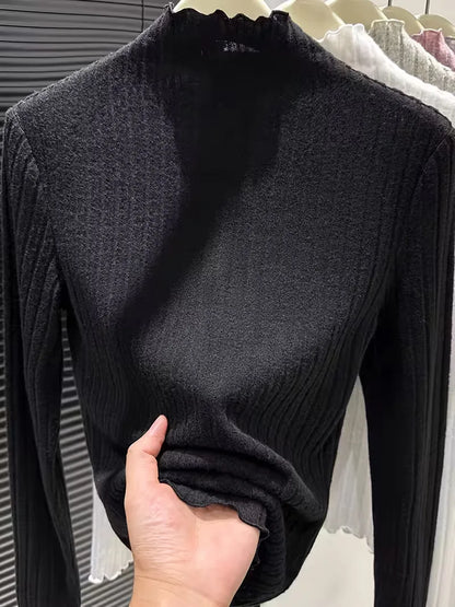 Long-sleeve with mock neckline