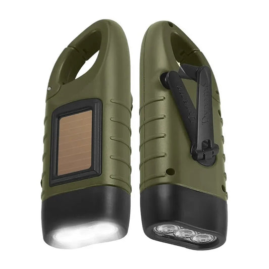 Brillante - Linterna impermeable con manivela para emergencias