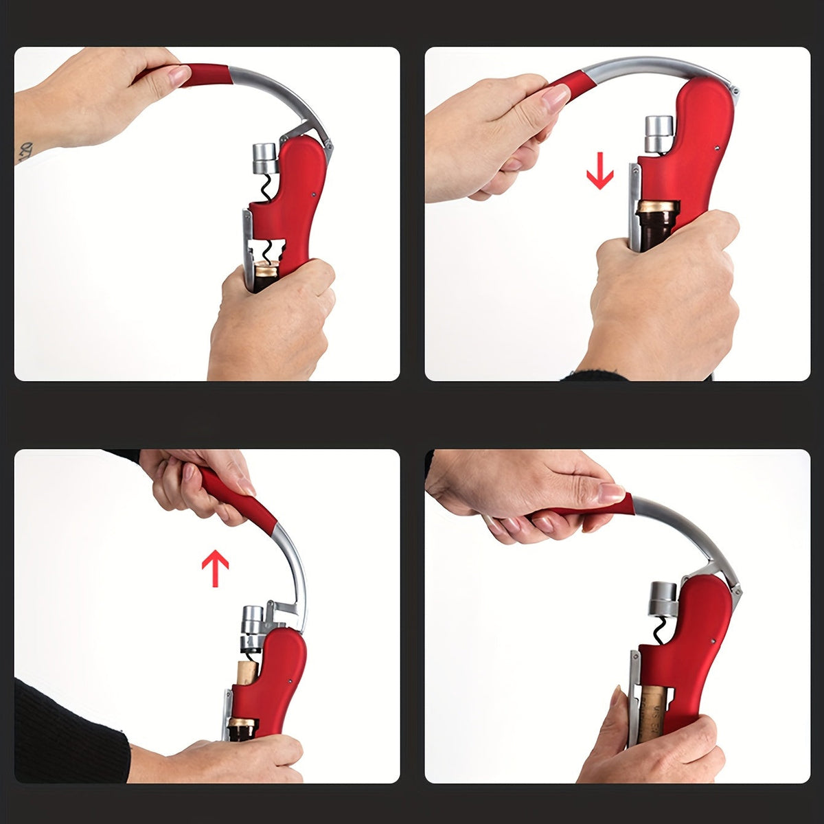 Ergonomic Corkscrew – Open Wine Bottles Quickly and Safely for Home and Hospitality