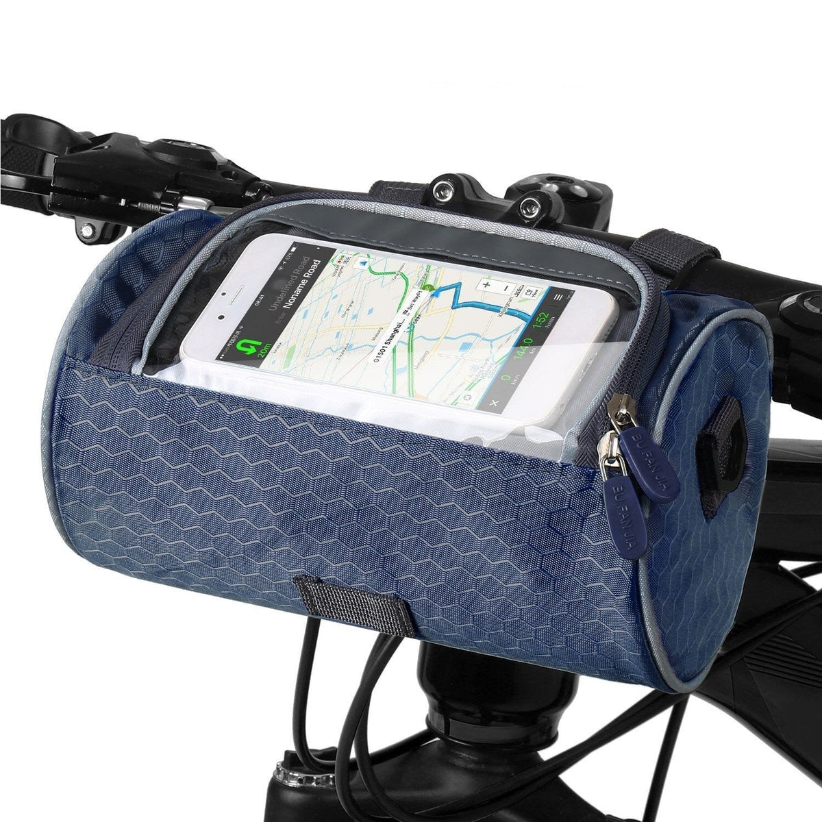 Praktická taška na bicykel na riadidlá s držiakom na smartfón a vodoodolným materiálom