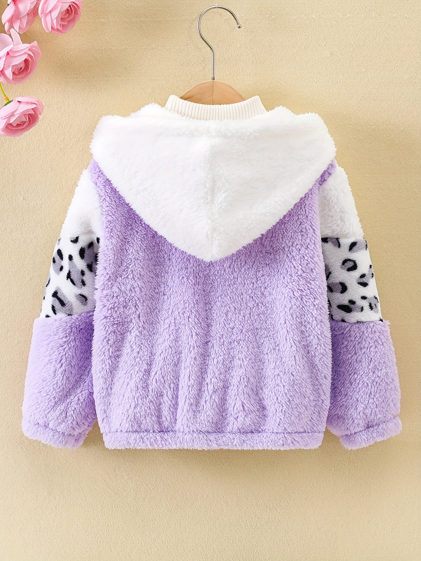 Jacket with Leopard Print and Fleece for Girls - Sasha