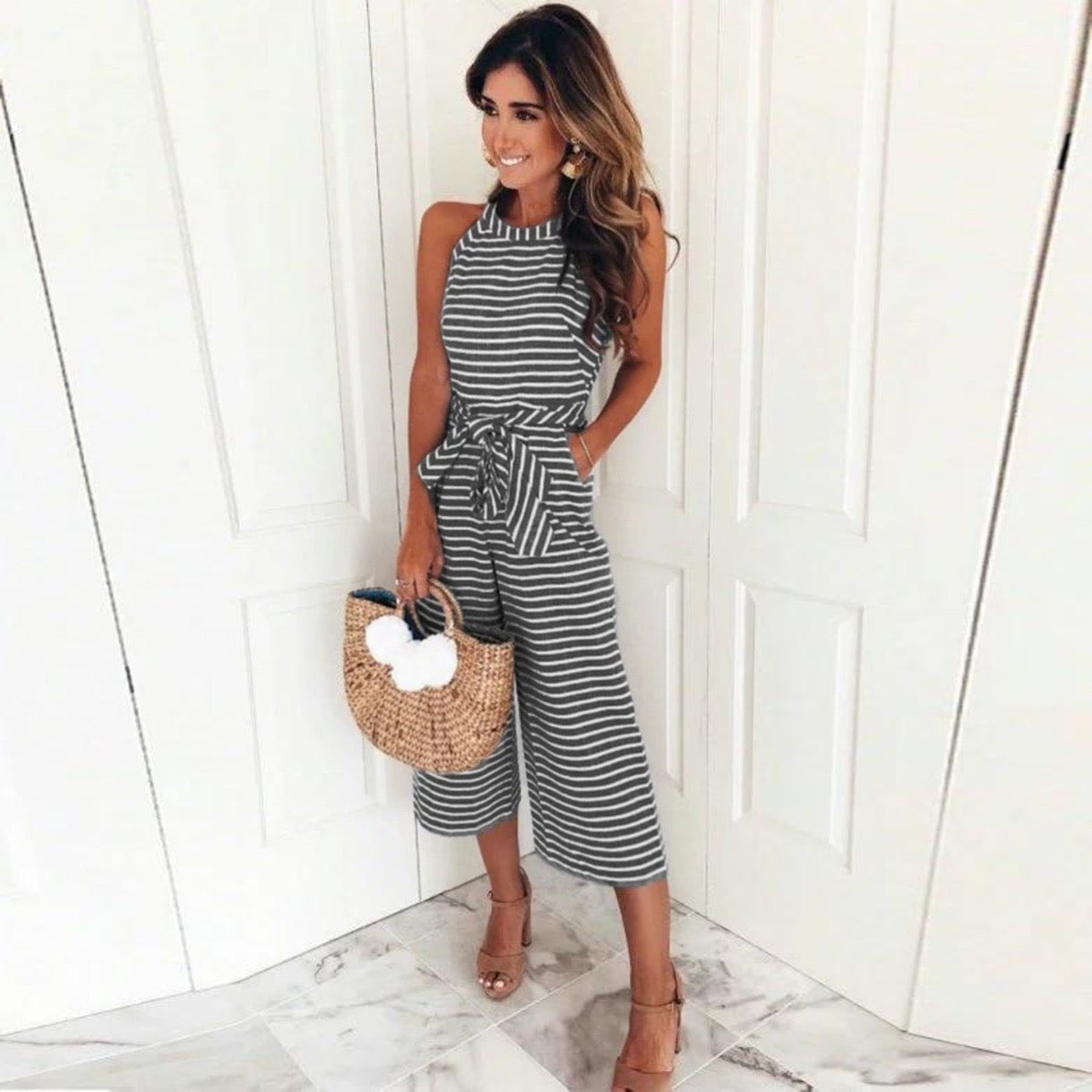 Striped Jumpsuit - Gianna