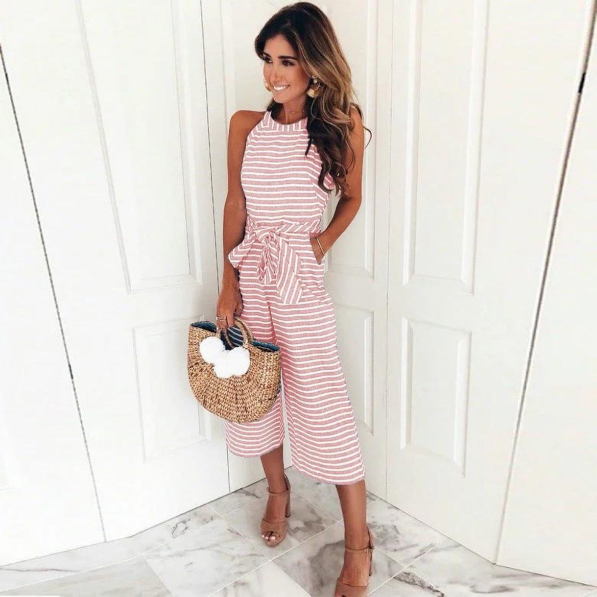 Striped Jumpsuit - Gianna
