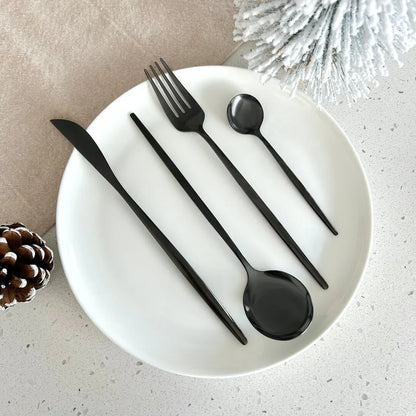 Black Modern Cutlery Set - Bold & Elegant - Unique Dining