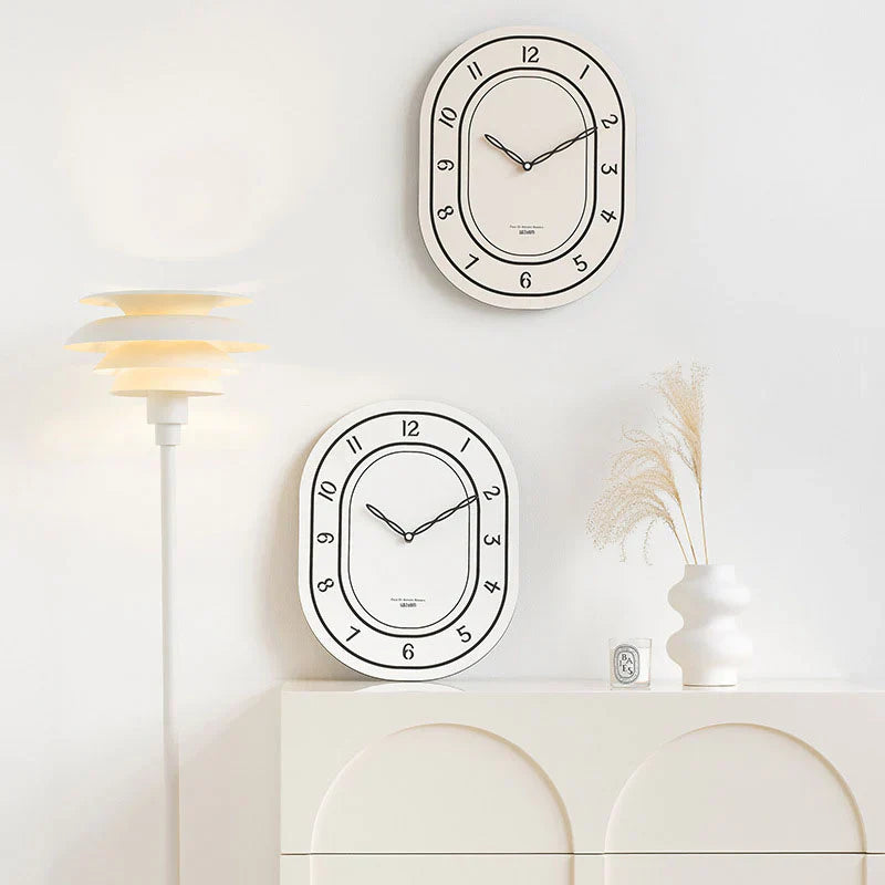 Black & White Wall Clock - Laser Engraved Roman Design - Unique and Stylish