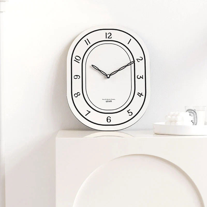 Black & White Wall Clock - Laser Engraved Roman Design - Unique and Stylish