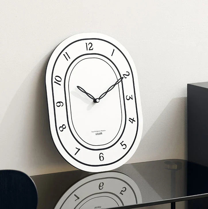 Black & White Wall Clock - Laser Engraved Roman Design - Unique and Stylish
