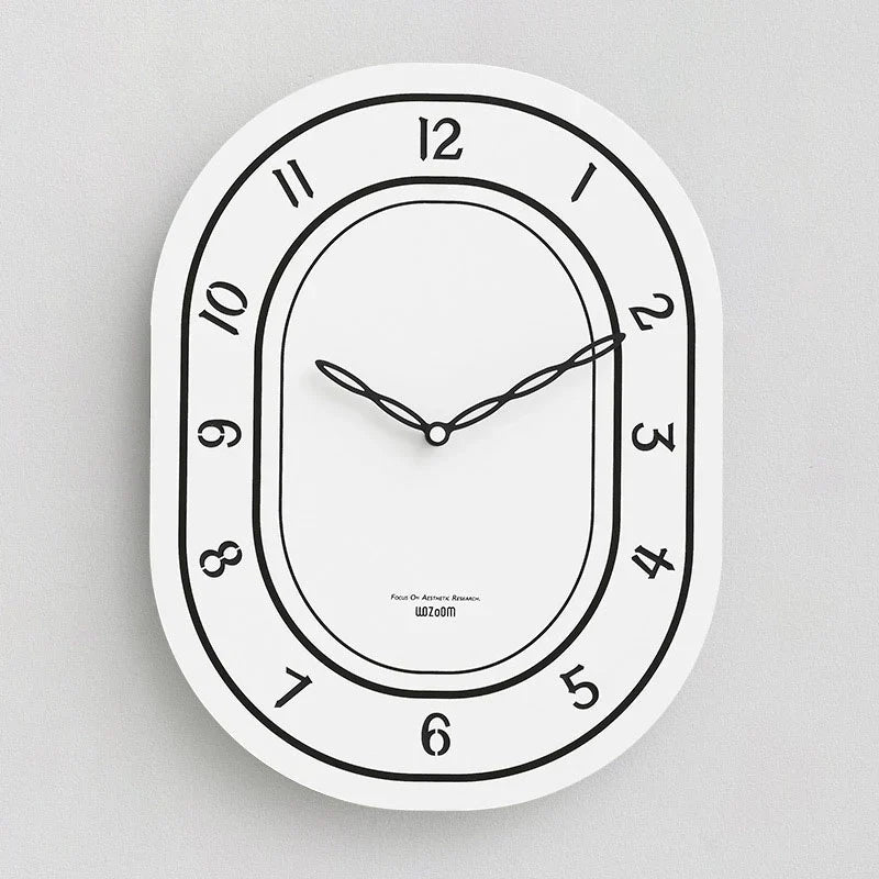 Black & White Wall Clock - Laser Engraved Roman Design - Unique and Stylish